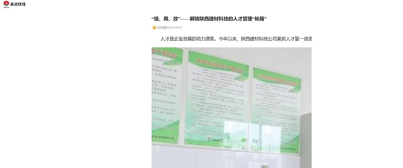 奮進(jìn)陜煤、陜煤集團(tuán)官網(wǎng) | “培、用、效”——解鎖陜西建材科技的人才管理“秘籍”